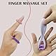 NICEIN 2 Stück Hand-und Fingermassagegerät, Double Roller Handmassagegerät, Finger Massageringe, Mini Handmassagegeräte, Finger Massage Massageroller (Lila+Rosa)
