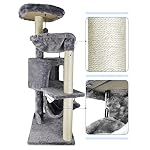 YUNIQUE Cat Tree with Cat Condo and Big Hammock, Grey - Image 5