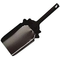 Amig - Metall Handgreifer | Rechteckige Stahlschaufel | Hohe Seiten für Staubschutz | Ideal für Asche & Kohle | 215 x 140 mm, Braun, Metall