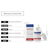Farba do wnętrza mikrofalówki, 30ml farba do naprawy urządzeń, wysoki połysk powłoka mikrofalowa, odporna na ciepło powłoka do domu, kuchni, mieszkania, restauracji, akademika