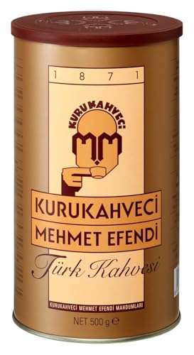 Kurukahveci Mehmet Efendi Türkischer Kaffee 100% Arabica extra fein gemahlen für Cezve/Ibrik authentischer Traditionskaffee aus Istanbul sirupartiger Körper & dichte Crema 1 x 500 g