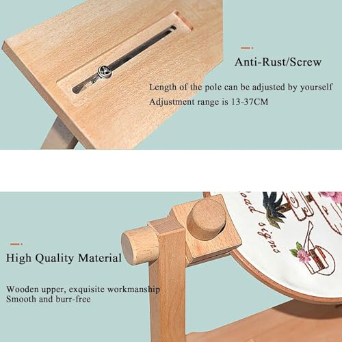 Soporte de punto de cruz ajustable, soporte para marco de bordado, brazo extensible, para proyectos de costura y manualidades