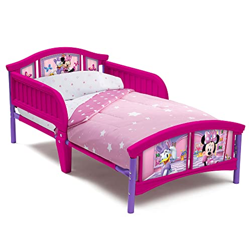 Minnie Mouse 2-Piece Toddler Bedroom Set By Delta Children - Includes Toddler Bed And Deluxe Toy Box, Pink #TOP1