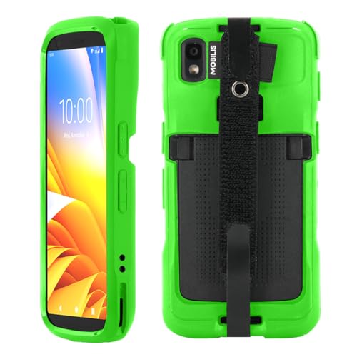 MOBILIS Coque pour Zebra TC22 TC27 avec Patte de Saisie Antichute & Porte-Stylet, Etui Protection Militaire Fabriqué en France, Couleur Fluo Haute Visibilité...