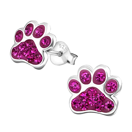 Image of 925 Sterling Silver Paw Print Stud Earrings (Choose Your Style) (Nickel Free)