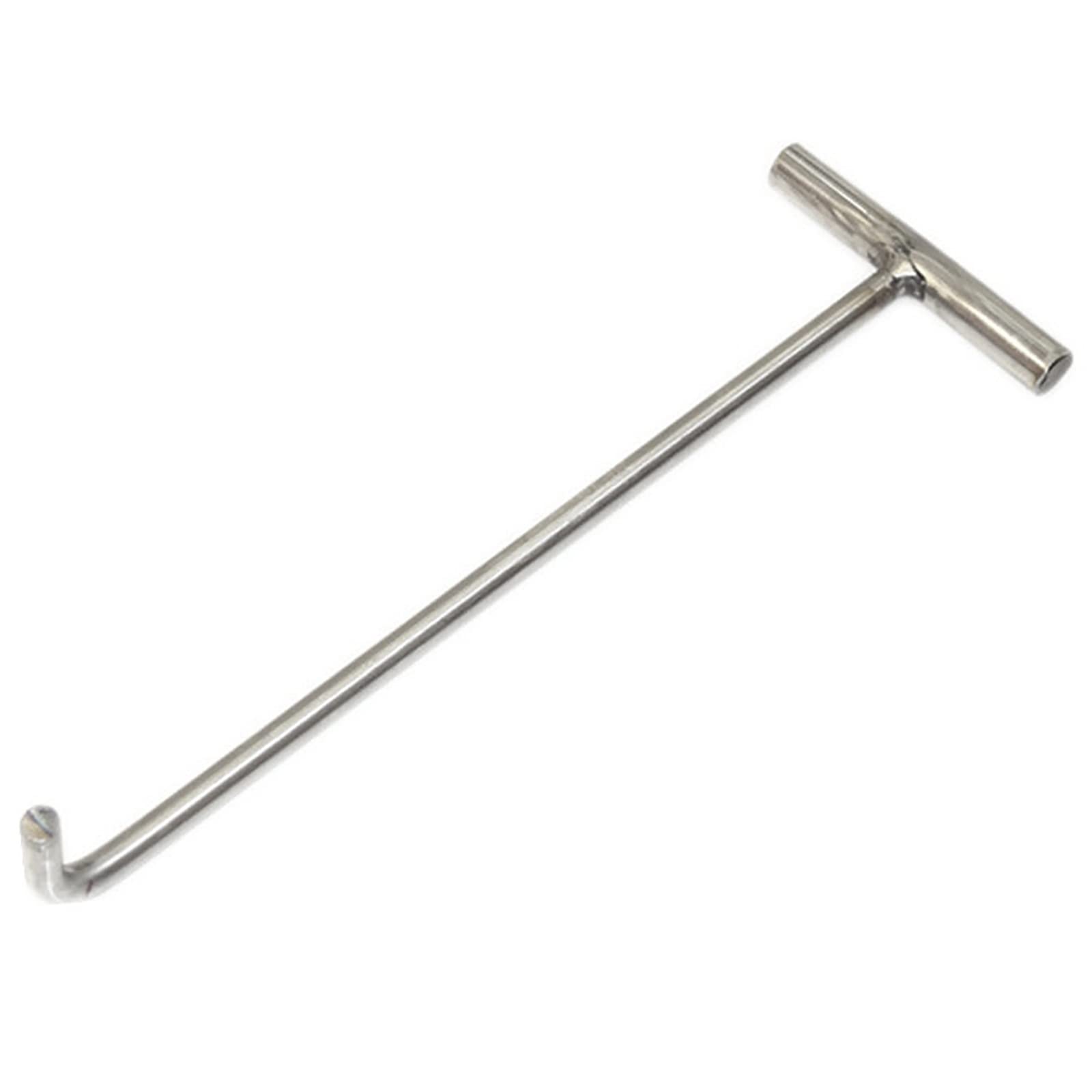 Gancho extractor de tapas con manija estilo T y varilla de acero rígido de 26 pulgadas