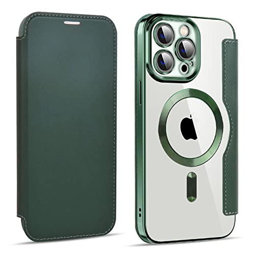 Étui protection iPhone 13 ProMax vert silicone compatible MagSafe
