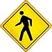 Pedestrian Crossing Novelty Metal Crossing Sign CX-439