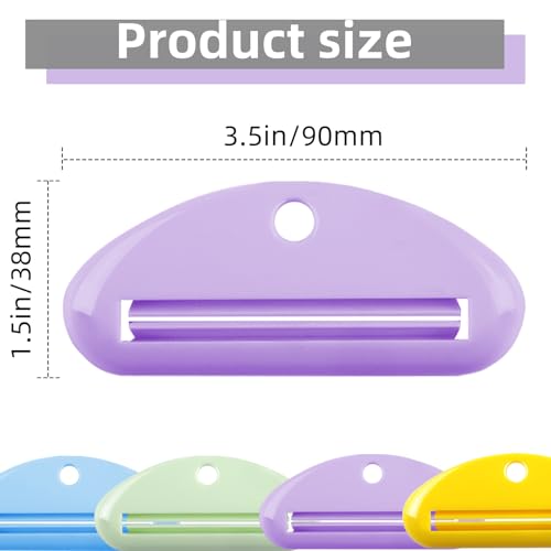 4Pcs Toothpaste Squeezer,Plastic Toothpaste Tube Squeezer Toothpaste Dispenser Hanging Toothpaste Clip Toothpaste Holder for Bathroom,Suitable for Toothpaste Cream Cosmetics and Paint(Colorful)