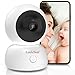 LuckSun 2K 1296P Indoor Security WiFi Camera Wireless One Button 2-Way Talk PTZ Smart Tracking Pet Baby Camera 360 View with Human & Sound Detection, Night Vision, SD Card Slot.