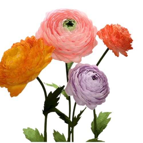 Kits de fabricação de flores de papel crepe, 6 rolos de papel enrugado, 50 peças, fio de ferro flora