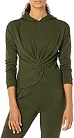 Amazon Brand - Core 10 Women's (XS-3X) Cloud Soft Yoga Fleece Twist Front Hoodie Sweatshirt