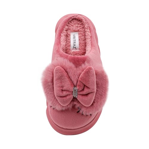Image of VRITRAZ Women's Comfort Slip On Closed Toe Warm Winter with Cute Design print House Clog Indoor Slipper