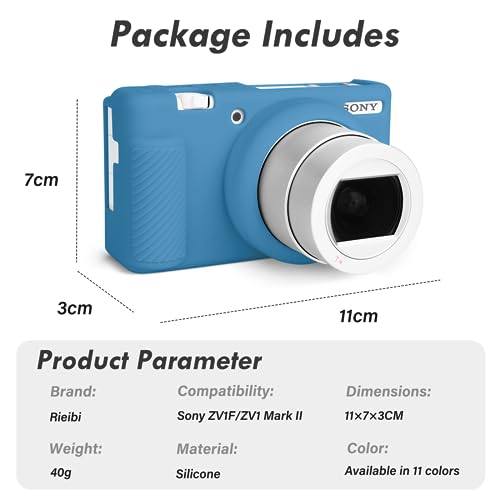 Funda de silicona para cámara Sony ZV1F ZV-1 II azul miniatura 2