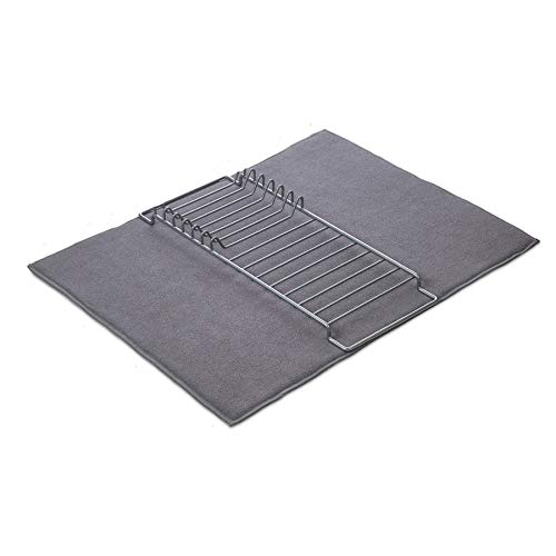 Microfiber Dish Drying Mat and Rack - 20.5 x 14.5 Inches, Super Absorbent
