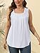 Womens Tops Dressy Casual Summer Shirts Long Tank Tops for Leggings Spring Fashion 2026 White XL
