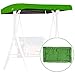 FYTY Toile de Rechange pour Balancelle, Housse de Rechange 3 Places, Toit Balancelle de Jardin, Impermeable Couverture Auvent pour Jardins Battants et Terrasses,Vert,191x120x18/23cm, Green Vert