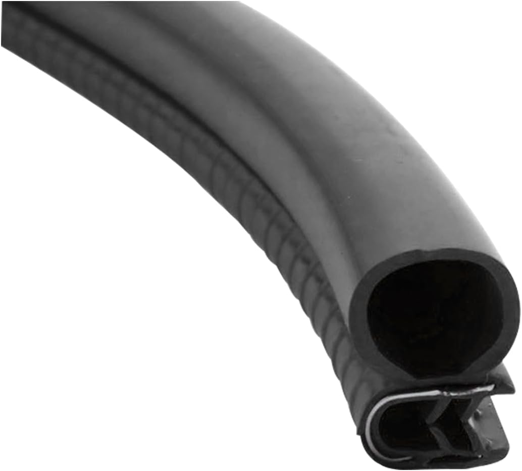 BESULEN Car Door Rubber Seal Strip with Side Bulb, 19.7' UShape Weather Stripping