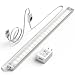ASOKO Dimmable LED Under Cabinet Lighting, Memory Function, 12inch, Neutral White, 5000K, 3M and Magnet Mounted, UL Listed Plug, USB Powered LED Closet Light Bar, Under Counter Lighting (With UL Plug)