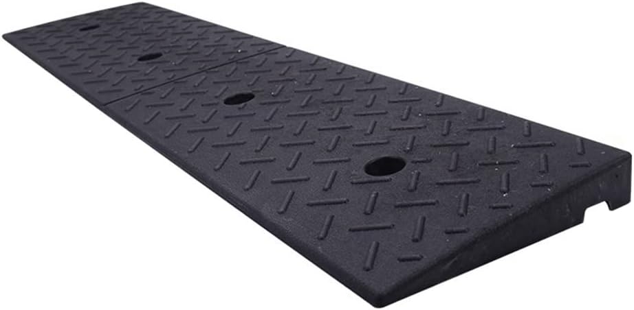 4-9cm high Wheelchair ramp with Anti-Slip Surface, 25cm Wide Bicycle Threshold ramp, 5000kg Load Capacity Curb Garage Walkway ramp (Rubber Plastic)