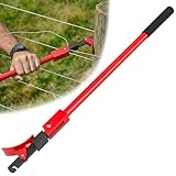 Fixum Fence Wire Stretcher Tool and Wire Tensioner for Round Wooden Posts, Heavy-Duty Fence Wire Tensioning & Repair Tool for Barbed/Smooth/Electric Wire, Easy One-Person Use on Farm & Ranch