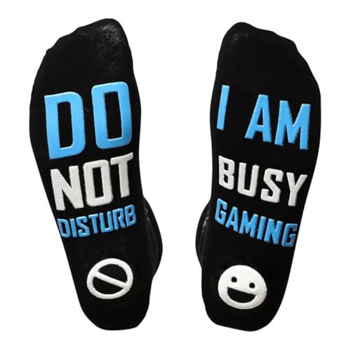 Calzini da gioco con scritta "Do Not Disturb Gamer", idea regalo per Natale, ragazzi e ragazzi, uomini, donne, amanti dei giocatori, Smileblue, Medium-Large