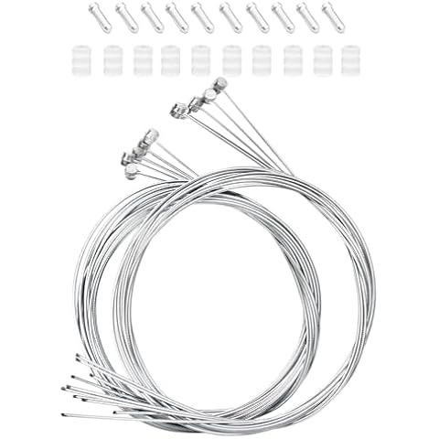 Ciomszan 10PCS Bicycle Brake Cable, Bike Derailleur Shifter Cables,Front and Rear Brake Lines Shift Cable Kit for Shimano Sram Road Mountain Bike (Just for mountain bike) Cover