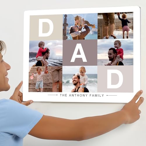 Custom Style Gifts for Dad Personalized, Customized Metal Photo Frame