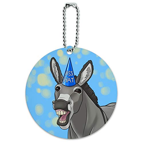 Ass Hat Donkey Luggage ID Tag