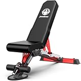 Pooboo Weight Bench, Heavy Duty Bench and 8 Adjustable Positions Workout Bench Press for Home Gym Strength Training