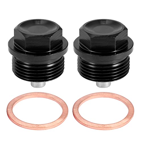 Tapones de drenaje de aceite M24x1.5 con arandelas de aleación de aluminio negro