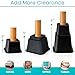 Vive Bed Risers Heavy Duty (4 Pack - 3 Inch) - Furniture Lifts Risers for Couch, Table, Desk, Chair & Dorm Bed Risers for Bed Frame - Leg Elevator, Height Extender, Stackable Platform Blocks