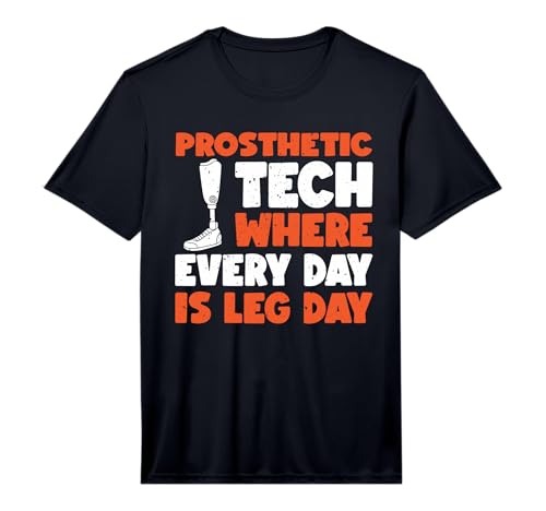 Mens Funny Prosthetic Tech Outfit Bionic Limb Prosthetics Performance T-Shirt
