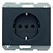 Produktbild BERKER Steckdose m. erh.BS K.1 anthrazit, matt 47357006