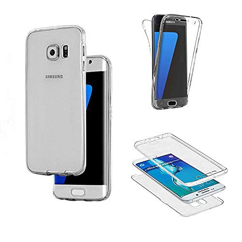 Samsung S10ケースシリコンSevenPanda透明な360度[OneFlowダブルカバー]携帯電話カバーSamsung