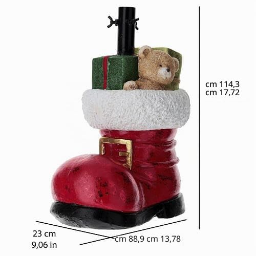 Holyart Alberi di Natale: Base per albero di Natale 120-180 cm stivale con regali 45x35x25 cm
