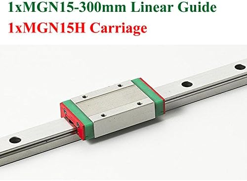 New Mini MR15 Linear Guideway MGN15 15mm Linear Rail Length 300mm Slide Steel with MGN15H Blocks CNC