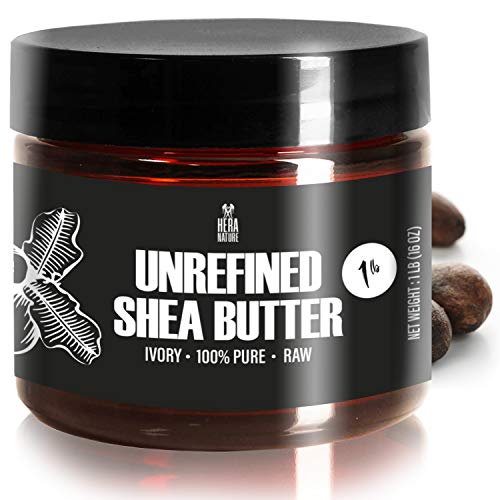 Shea Butter Raw Organic Unrefined Ivory, Highest Grade African Shea Butter, Great for DIY Skincare Products and Body Butter Moisturizer for Dry Skin, Eczema, and Hair Care - 16oz