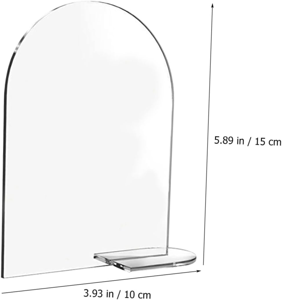 PRETYZOOM 10sets Transparent Signs Clear Acrylic Wedding Display Stands for Tabletop Seating Elegant Design for Events Meetings and Retail Displays Safe Rounded Edges