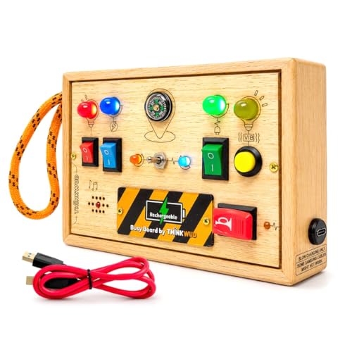 Image of Sensory Star (Buzzer) Rechargeable | Montessori Busy Board by Thinkwud, BIS Certified, Educational Busyboard Toy for Toddlers Kids 1-6Years, Fine Motor Skills, Screen-Free Travel Toy, Birthday Gift