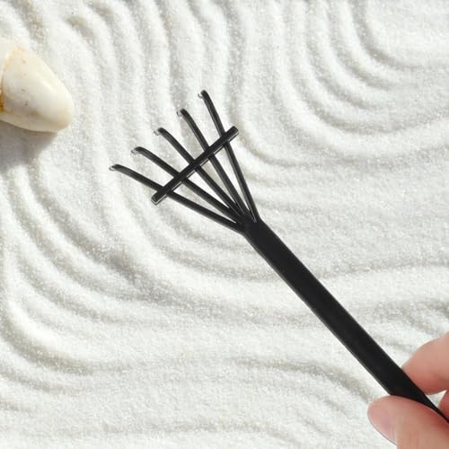 6 Pcs Mini Zen Garden Rake Tools, Sand Zen Garden Accessories Plastic Desktop Zen Gardening Kit Meditation Accessories for Home Office Desk Gift Decoration