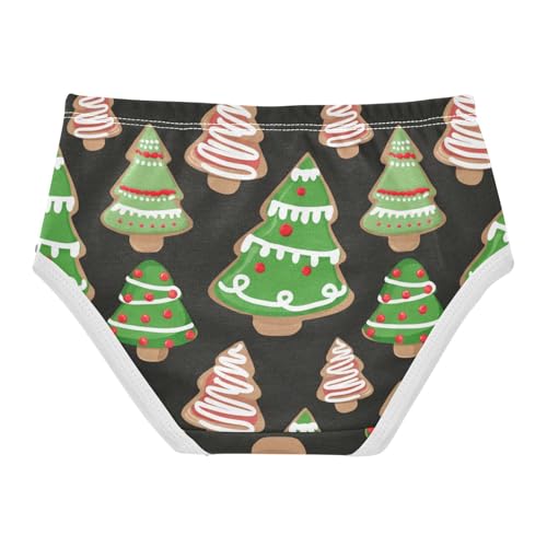 Christmas Tree Cookies Green Black Panties Little Girl Toddler Underwear Floral Cotton Funny Briefs Undies Kids 2t2