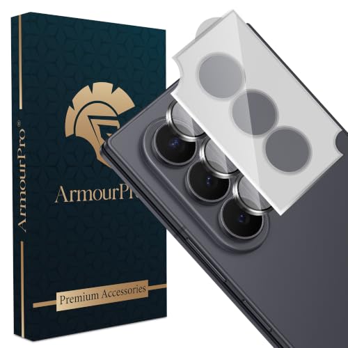 Image of ArmourPro Camera Lens Protector for Samsung Galaxy Z Fold 8 Ultra with Auto Alignment Installation Frame, AR+AF Coated Tempered Glass Camera Rings, Anti-Scratch, Case Friendly | Black