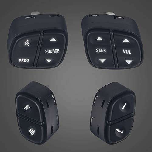Wmphe Compatible With Steering Wheel Radio Control Switch Buttons Chevy Silverado Gmc Sierra 2003-2007 Replace Oe # 21997738 21997739 1999442 1999443 901-120 901-121 901-122 901-123 #TOP1