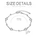Sterling Silver Planet Galaxy Anklet Ankle Bracelet with Sparking Cubic Zirconia, Wonderful Beach Time Anklet for This Spring & Summer, Anniversary Birthday Jewelry Gifts for Women