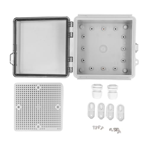 Boîte de jonction étanche IP67 en ABS avec couvercle transparent et plaque de montage