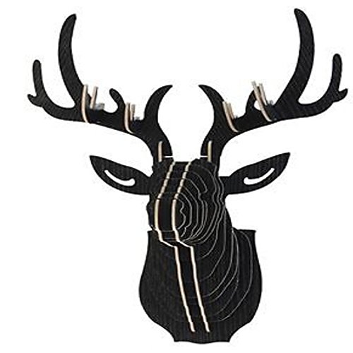Sculpture murale tête de cerf en bois pour une ambiance chalet