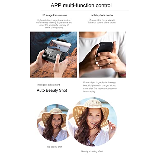 Moniss Drone RC com Câmera 4K Câmera Dupla 150° ESC RC Quadcopter com Função Prevenção de Obstáculos