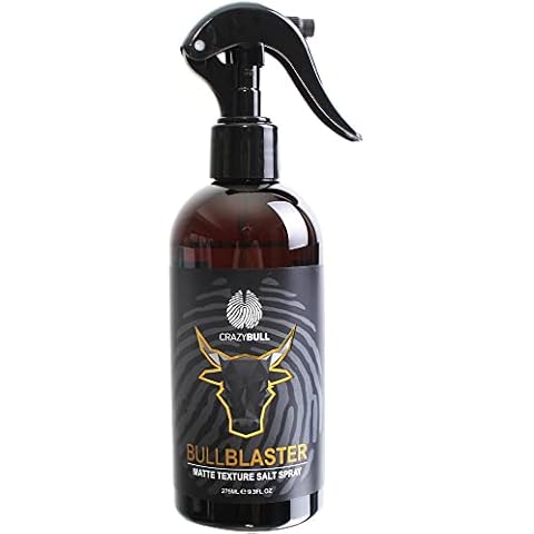 Crazy Bull Sea Salt Spray - Vegan & Water-Based Bull Blaster with Natural Matte Finish & Firm Hold - Thickening & Volumising Texture Hair Styling Product for Men & Women, Citrus Scent Cover