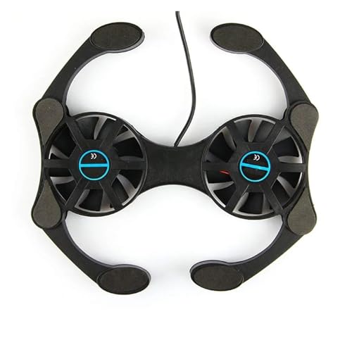 Base refrigerante plegable USB con doble ventilador para laptop miniatura 2